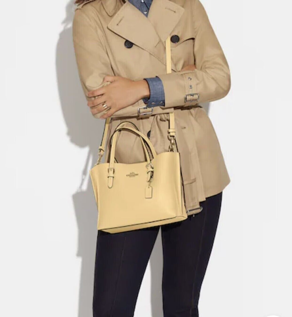Vanilla Leather Satchel Handbag B158
