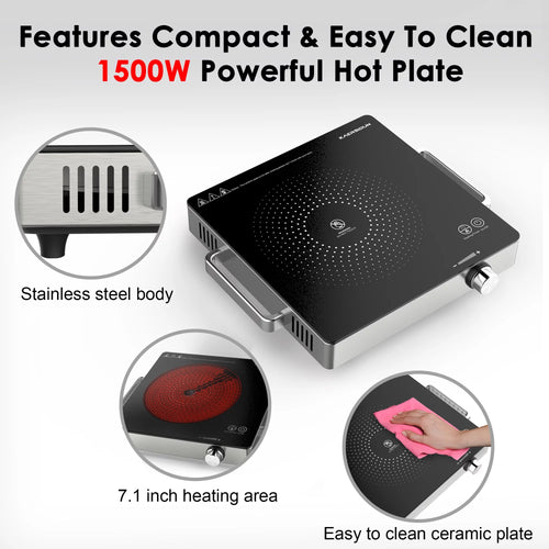 1500W Portable Electric Single Burner Hot Plate O904