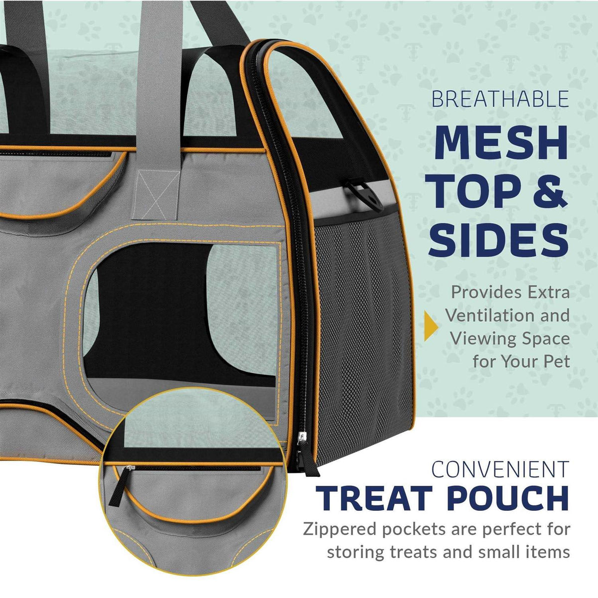 Pet Carrier with Removable Wheels and Double Telescopic Handle F676038