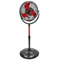 16 inch High Velocity Stand Fan Red & Black Q354653