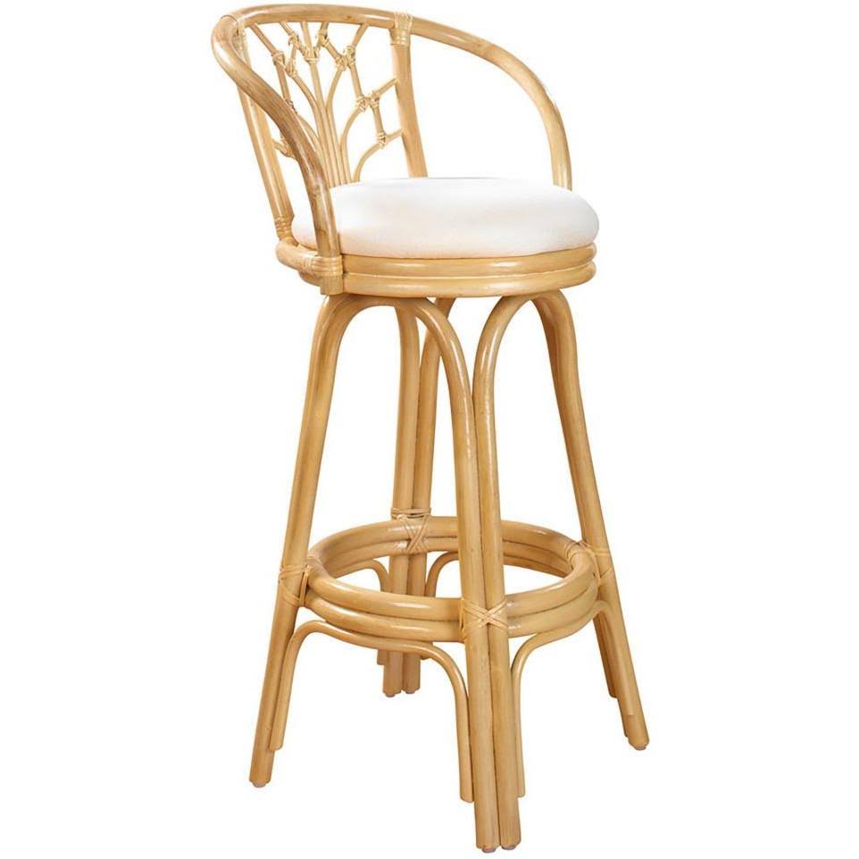 Swivel Rattan Counterstool in Natural Finish C81197