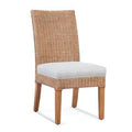 Gray and Teal Stripe Side Chair J881324