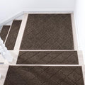 Non-Slip Carpet Stair Treads 15pc Beige Polyester A9979