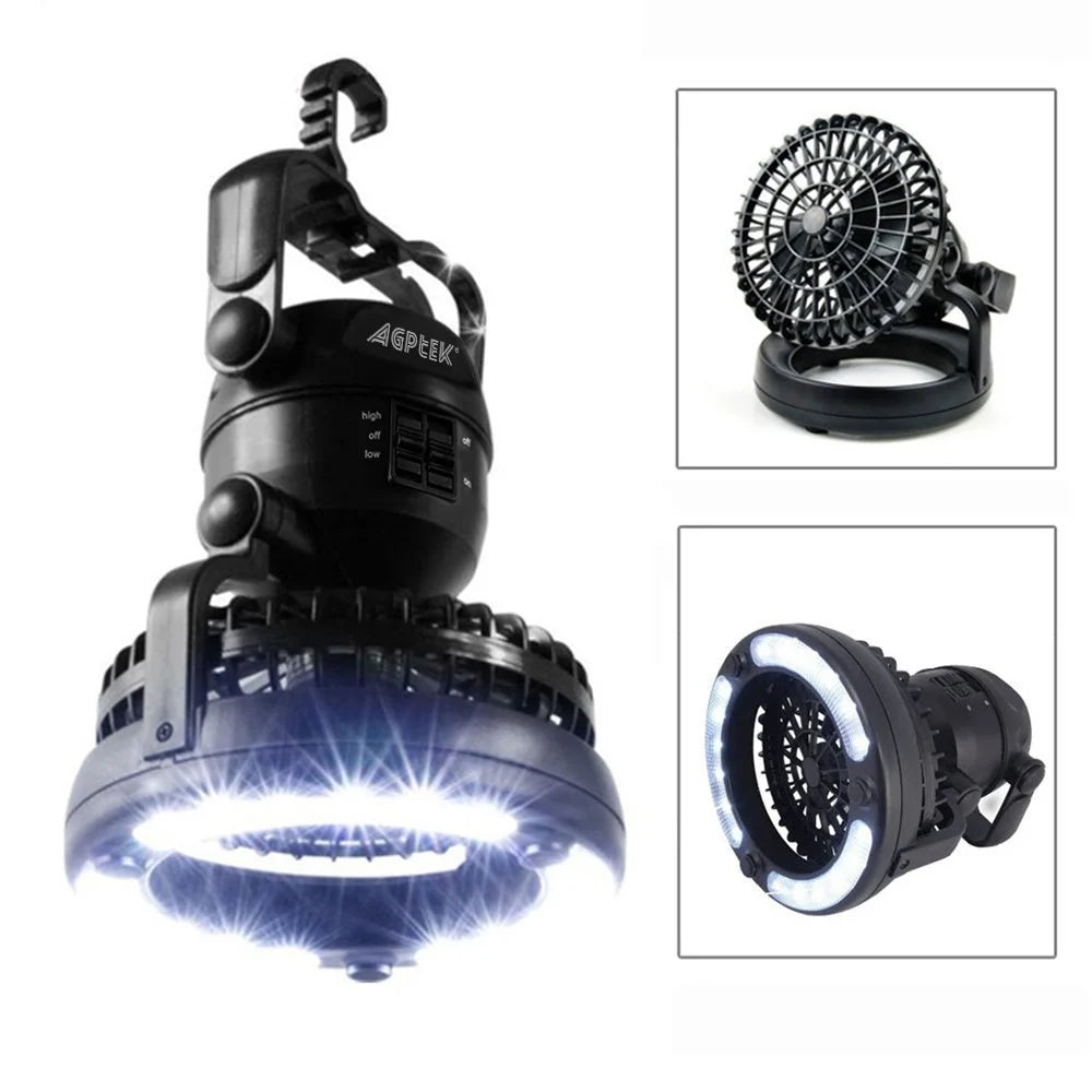 2-in-1 18 LED Camping Light Flashlight and Ceiling Fan H882507