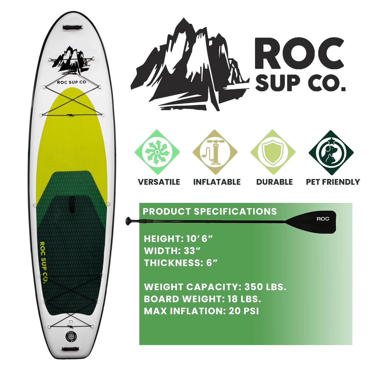Inflatable Stand Up Paddle Board with Non-Slip Deck F5889