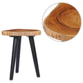 Wooden Coffee Table Teak Wood End Side Table 15.7 x 17.7 Inches D188