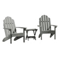 Coastal Teak 2 Classic Chairs with Folding Side Table 3-Piece Set P84096