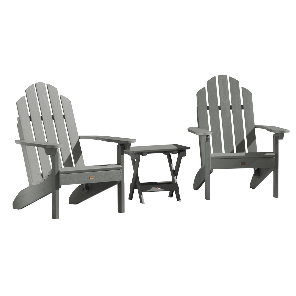 Coastal Teak 2 Classic Chairs with Folding Side Table 3-Piece Set P84096