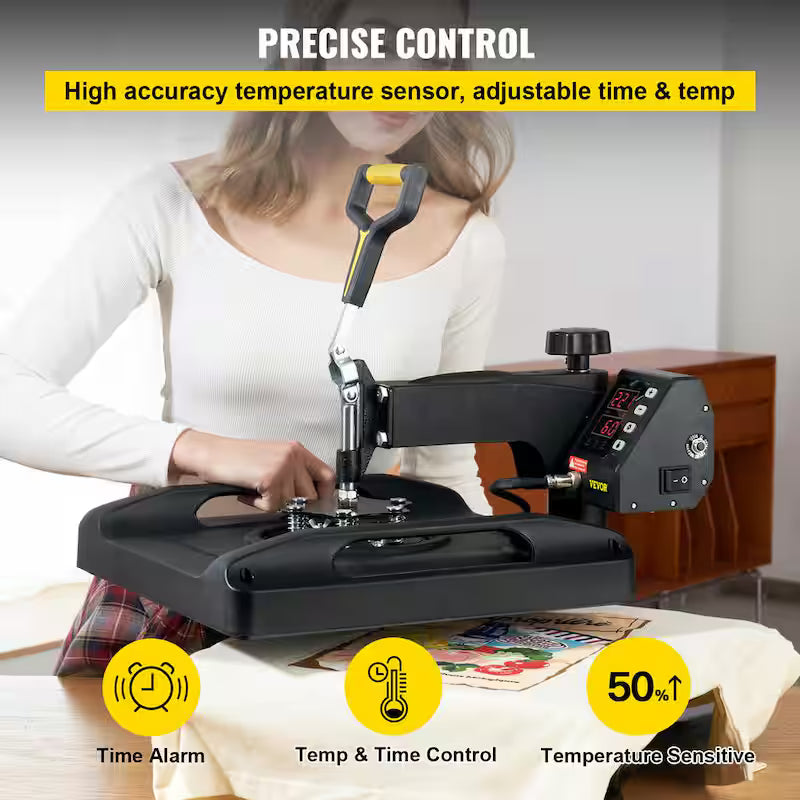 15 in. x 15 in. 5 in 1 Heat Press Machine Black A476935