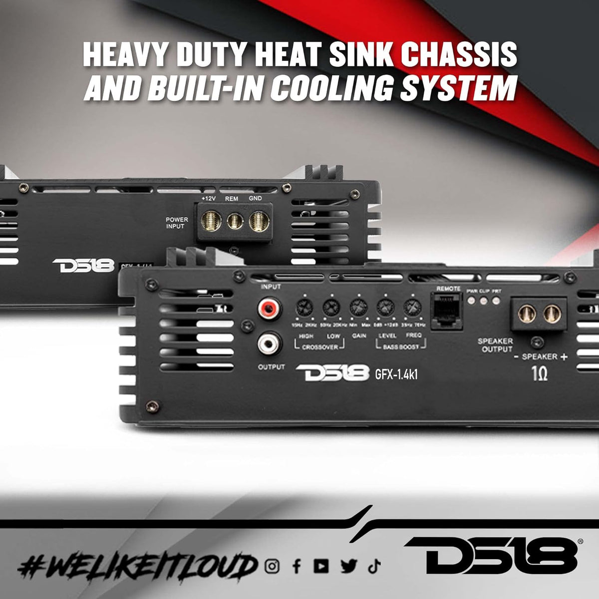 1400 Watts RMS 1-Channel Class D Car Audio Amplifier C6044