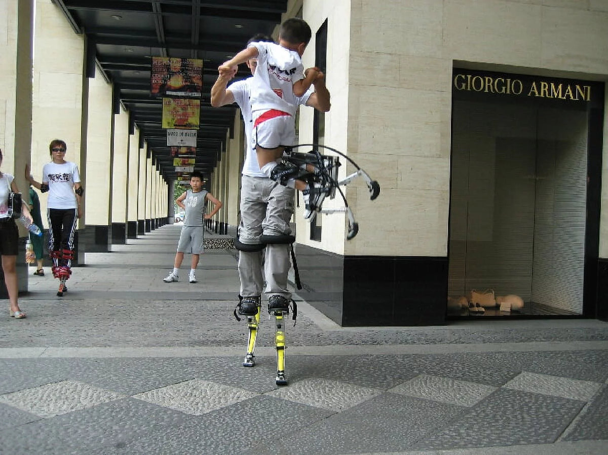 Black Kangaroo Shoes Jumping Stilts U8979