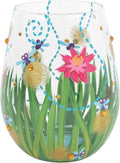 Hand-Painted Stemless Wine Glass D71220