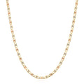 Solid 14K Gold Tri-Color 4mm Diamond-Cut Chain Necklace 18"-24" L555
