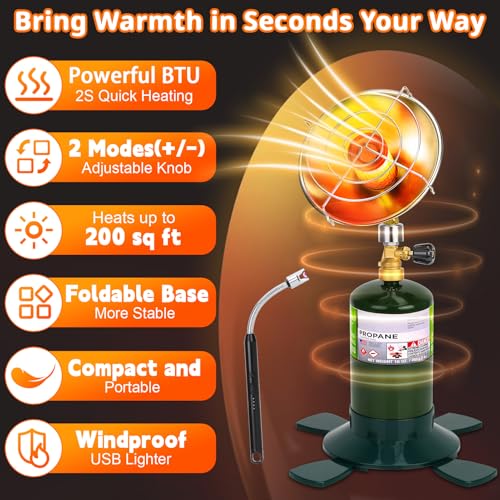 Portable Propane Heater 6200BTU with Control Valve K12248