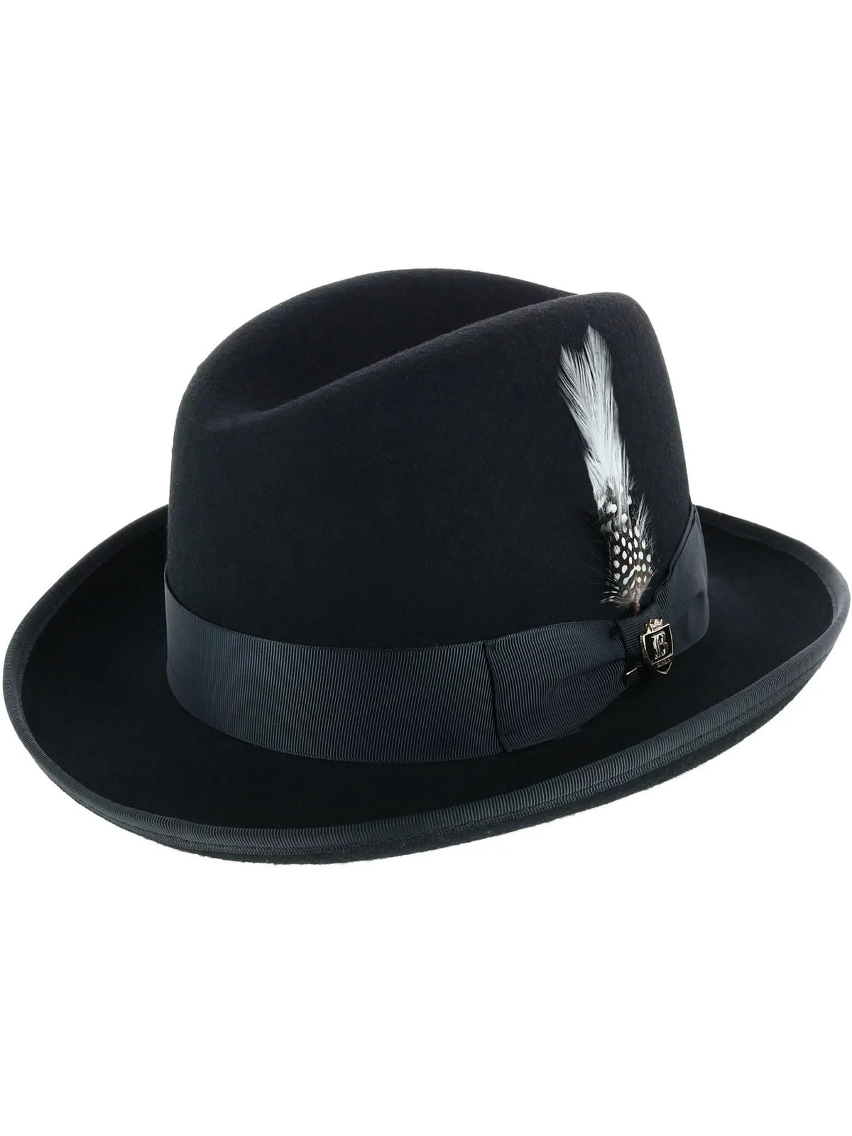 Homburg Hat with Feather P3338