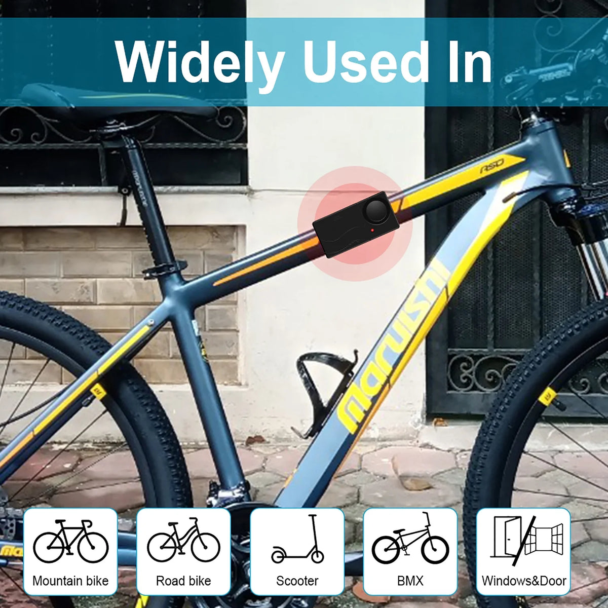 2Pack Remote Control Anti-Theft Bicycle Alarm P98646