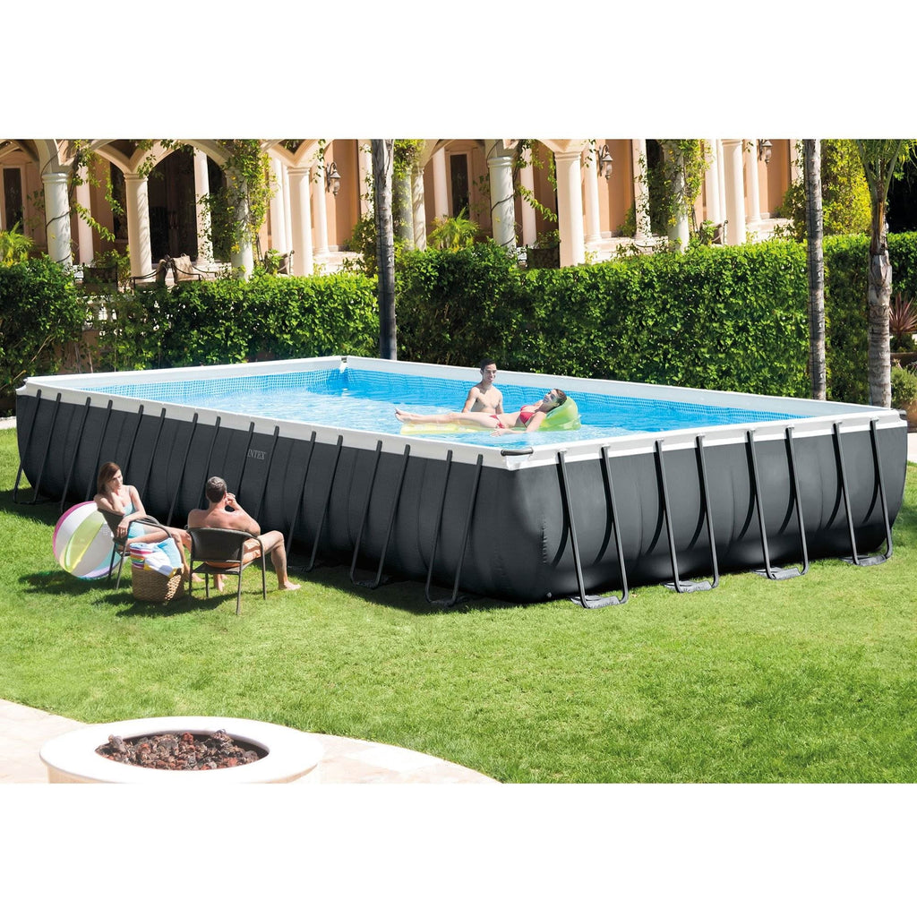 24' x 12' x 52 Rectangular Frame Swimming Pool with Pump T302