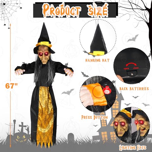 Halloween Hanging Witch Outdoor Indoor Decoration Y399902