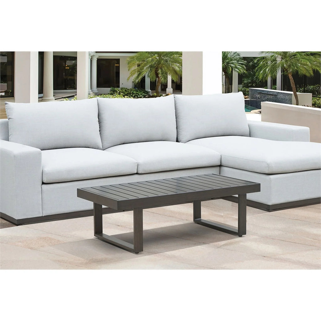 Brown Aluminum Patio Cocktail Table S8430