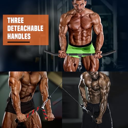 Cable Pulley System Gym with LAT Pull Down Bar and Loading Pin O450