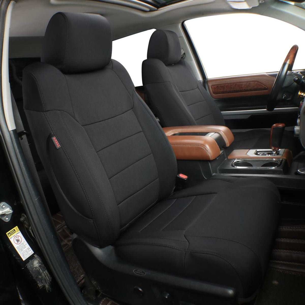 Neoprene Seat Covers for 2015-2020 Ford F150 SuperCrew Crew Cab (Black) F50984