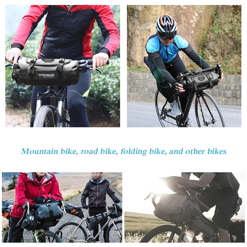 Bike Pannier with Roll Closure, 3 L- 7 L Adjustable, Waterproof Bicycle Bag H828