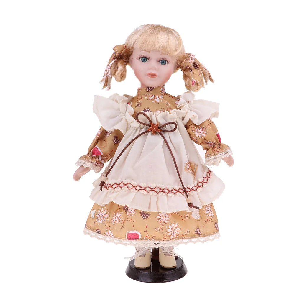 Porcelain Girl Doll People Figure Decoration O265019