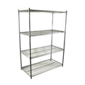 Silver 4 Shelves Wire Shelving Unit K2729