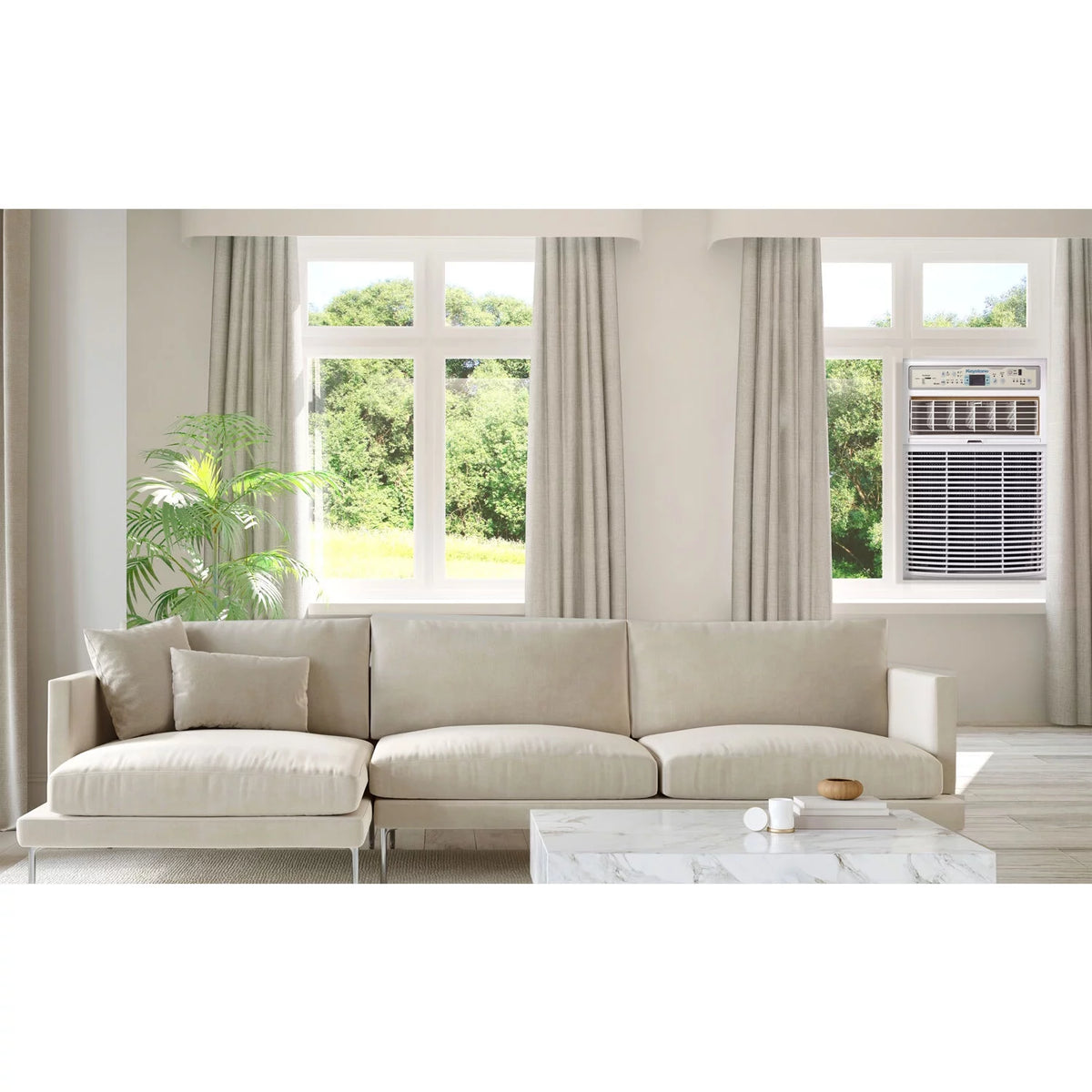 10,000 BTU 115-Volt Casement Window Air Conditioner, White J3000