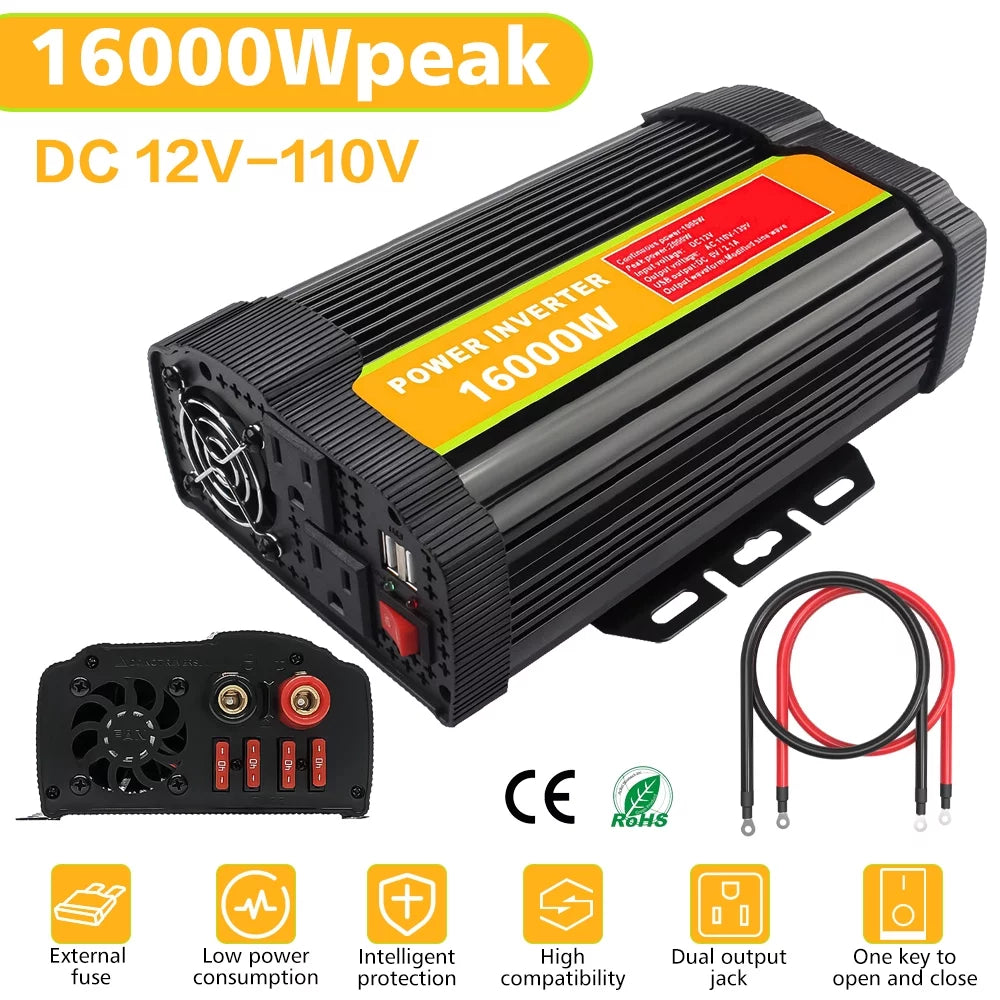 16000W Peak Power Inverter with Dual USB Port C6227