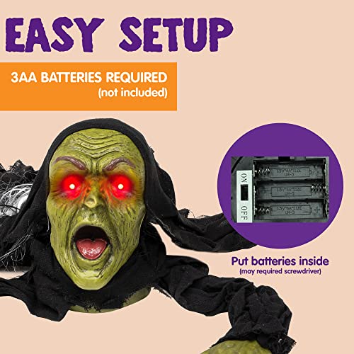 Halloween Outdoor Zombie Groundbreaker Decoration with Sound and Flashing Eyes Q40950