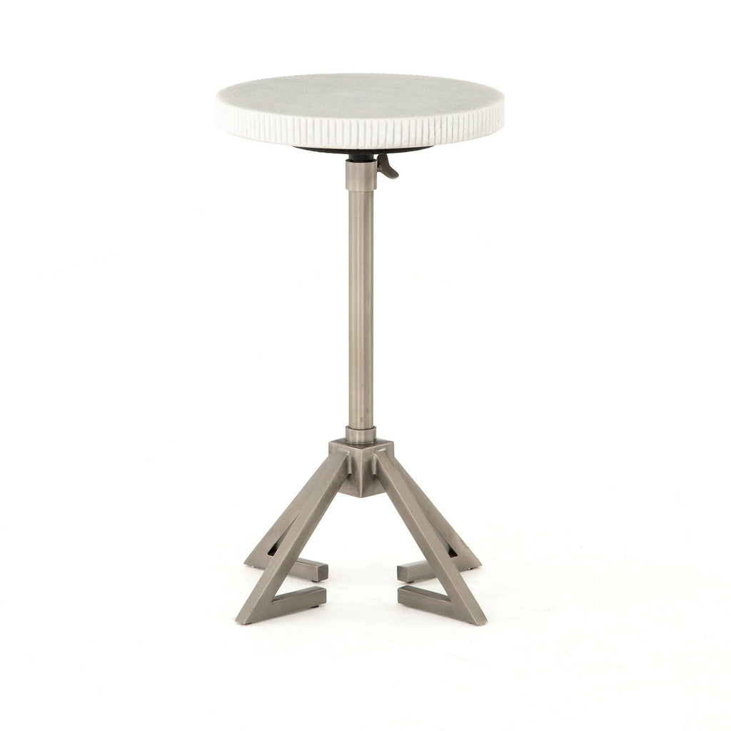 Antique Pewter Adjustable Accent Table I456