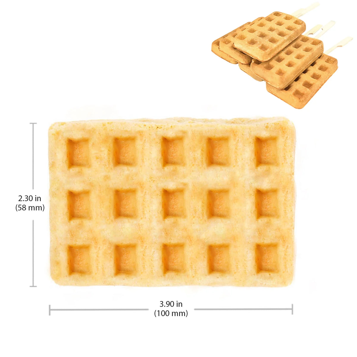 Belgian Stick Waffle Iron, 6 Rectangular Waffles, Stainless Steel, Nonstick X797