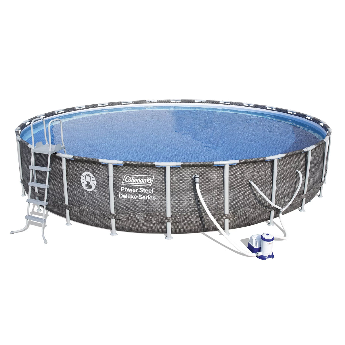 Power Steel Pool Set with Pump, Ladder and Cover S521