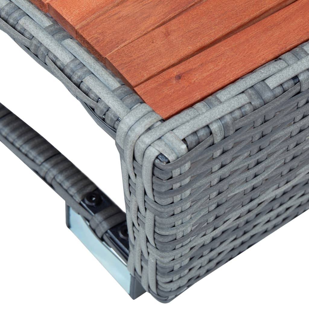 Gray Poly Rattan Spa Step S47816