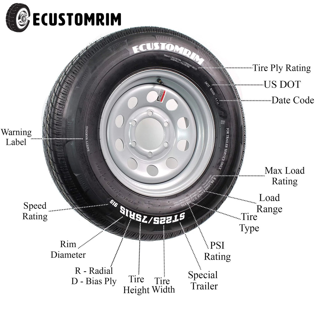 ST175/80D13 Trailer Tires Bias Ply Load Range C Q761