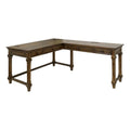Natural Brown Wood L-Desk & Return Writing Table X534581