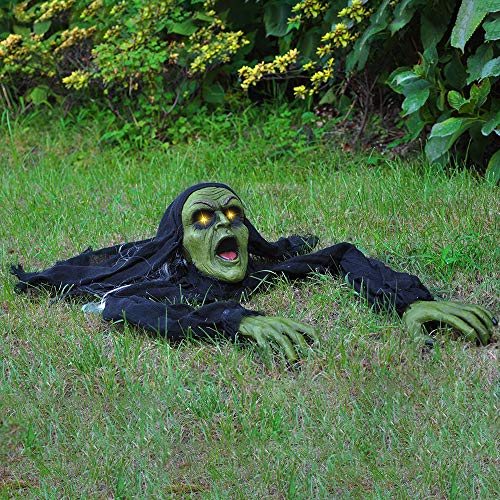 Halloween Outdoor Zombie Groundbreaker Decoration with Sound and Flashing Eyes Q40950