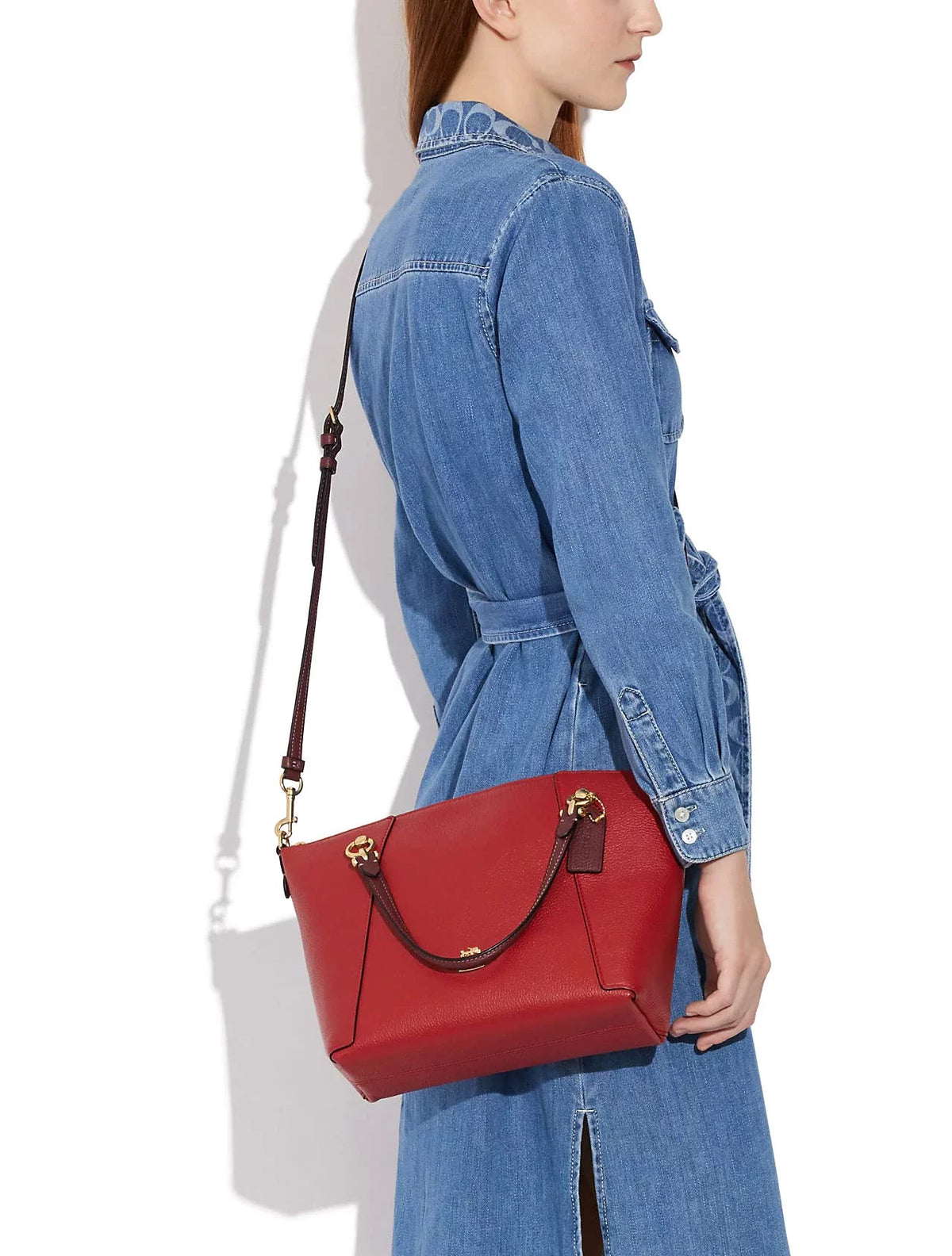 Red Satchel Crossbody M2259