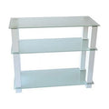 Gloss White Frosted Glass TV Stand J503474