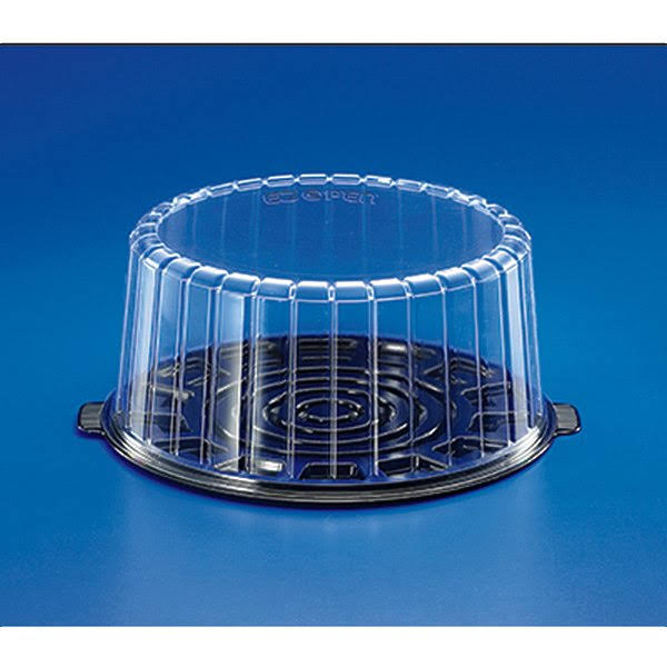 Black Cake Display Container with Clear Dome Lid Case of 50 M928