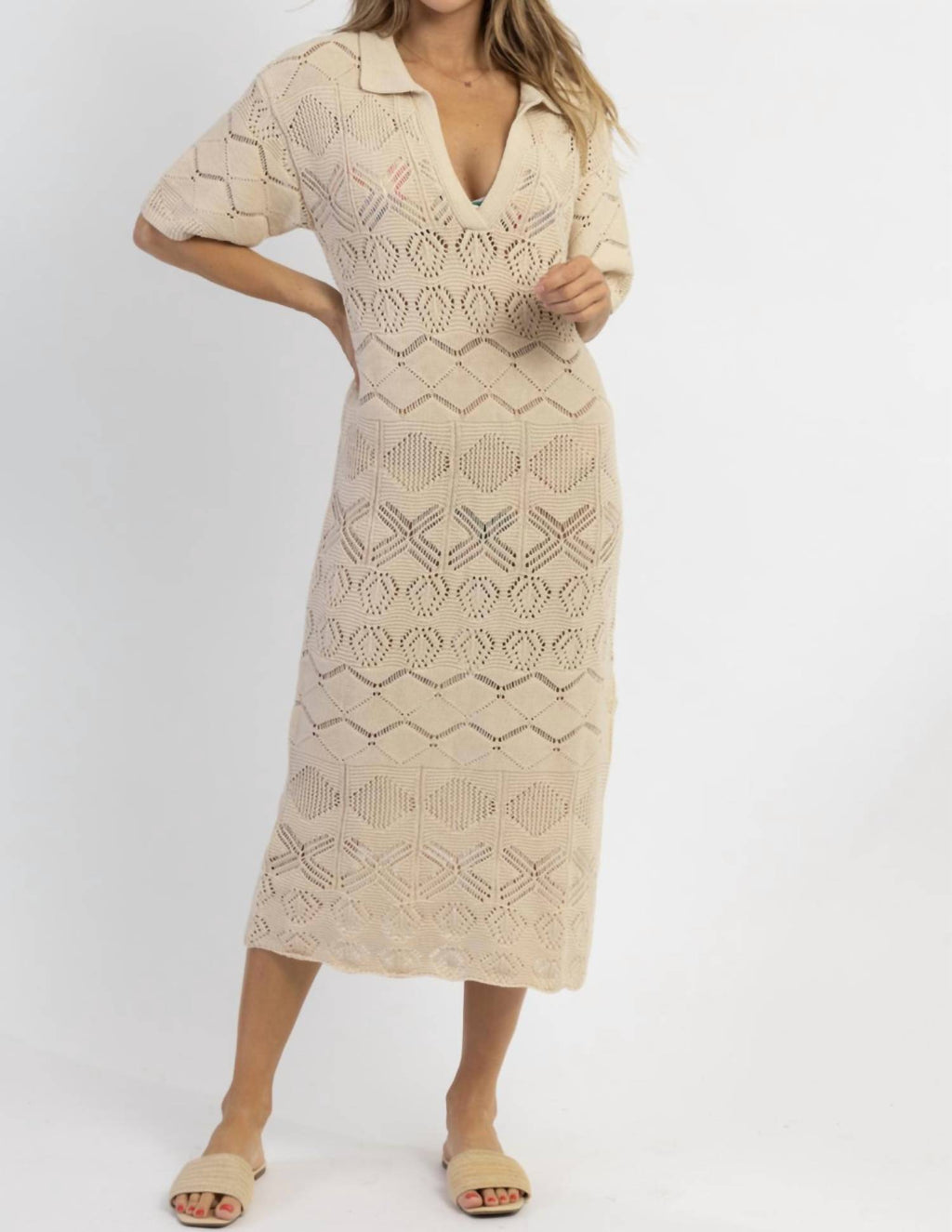 Crochet Midi Dress O864