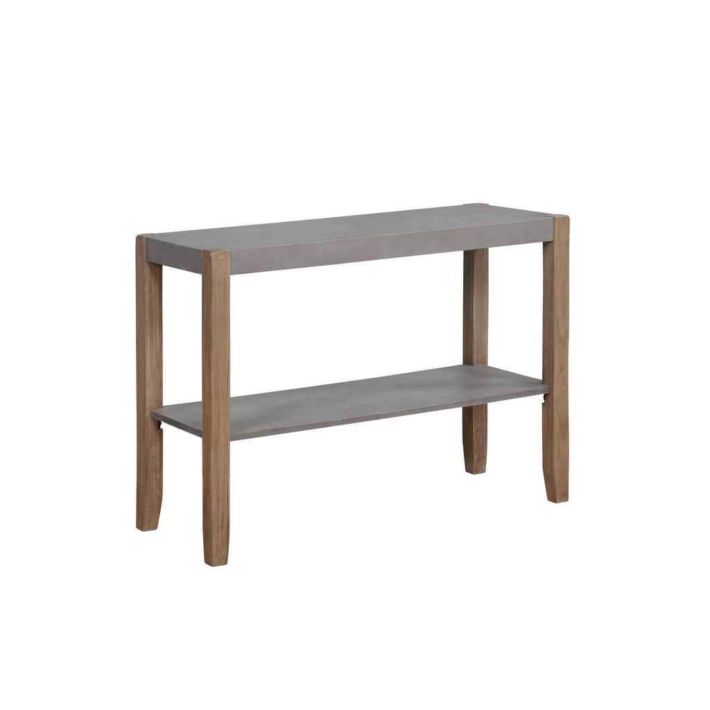 Faux Concrete and Wood Sofa Console Table D898552